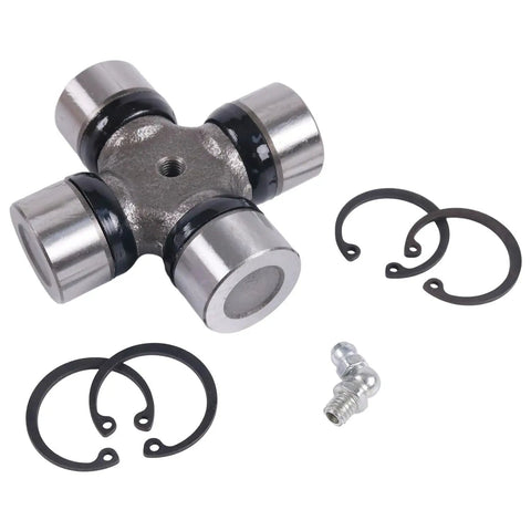 Series 4 Cross Bearing Kit For PTO Shaft U Joint with circlips and grease fitting, compatible replacement for Comer Bush Hog