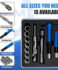 15 Piece M18x1.5 Metric Thread Repair Kit with stainless steel wire coils, installation tools, and thread inserts in packaging