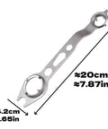 Heavy Duty 2 Piece Angle Grinder Wrench Kit Featuring A Solid Four Prong Flange Spanner for quick disc changes, 20cm metal spanner.