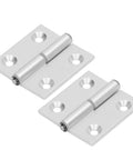 Heavy Duty Aluminum Door Hinges for Cabinets and Furniture Featuring Slick Resin Bushings High Hardness Construction for Ridiculous Durability and Zero Friction Motion in Every Swing Set of 2, close-up view.