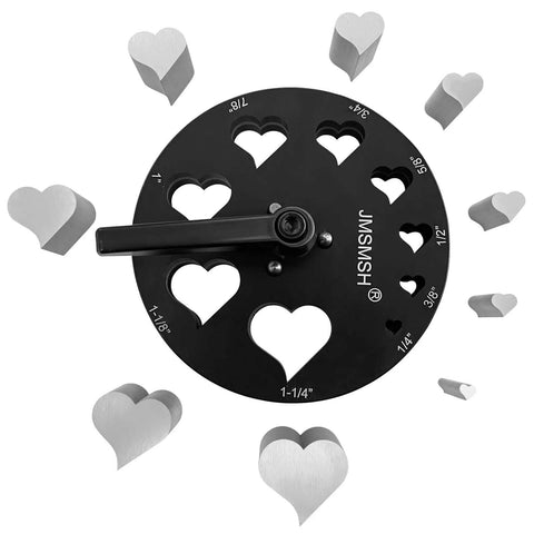 Disc Cutter Set Of 9 Entangled Heart Punches For Jewelry Making Pendants And Bracelets Heart Shaped Punch Mold Pro Grade Heavy Duty SKH9 Steel