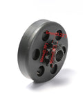 Heavy Duty 10T Centrifugal Clutch Paired With 420 Chain For 212cc Predator Engines and GC160 Mods, black steel clutch with measurements.