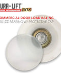 Ultra Life 3 Inch Sealed 6201ZZ Nylon Garage Door Roller with protective cap