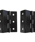 Beefy Heavy Duty 3 Fold Retro Chest Hinge Half Surface For Chest Cabinet And Furniture Matte Black 3 Inch By 1.8mm Durable Steel Made In Taiwan 2 Pack