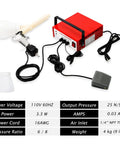Portable Powder Coating System Paint Gun With Foot Switch PC03 5 Electrostatic Kit Red 110V CE Certified in detail view