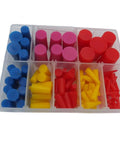 High Temp Silicone Rubber Tapered Plugs Assortment Kit 100 Pcs Durable Heat Resistant Protectors For Pipes Prevents Cracking Or Shrinking Easy Install And Super Tough, assorted sizes in plastic case