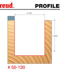 Diagram showing dimensions for Top Bearing Flush Trim Router Bit 1-1/2 Inch Diameter With 1/2 Inch Shank Built For Pro Level Edge Routing.
