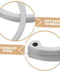 Close-up of durable stainless steel Five Piece Stainless Steel Internal C Clip Snap Ring Set for grooved shafts and studs