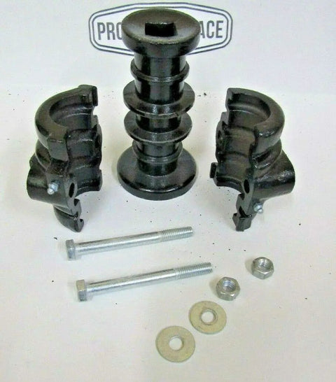 Disc Harrow Bearing Assembly With One Inch Square Shaft And Seven And A Half Inch Ribbed Spool Caps Bolt Replacement Box Bearing For Tractor Attachments Field Tillage Equipment Heavy Duty Farm Use