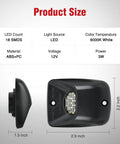 License Plate Lights For Toyota Tacoma 1995 1996 1997 1998 1999 2000 2001 2002 2003 2004 Black Housing 6000K White LED 2 Pack Non Polarity Plug And Play product size and specifications
