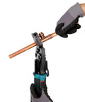 Using Copper Press Rings Kit For Pipes From Half Inch To Two Inches on copper pipe with tool in hand for tight spots and angles
