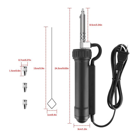 Electric Desoldering Pump For PCBs And Electronics Repair 110V 30W Automatic Solder Sucker With Anti Splash Design