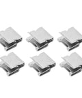 Heavy Duty 304 Stainless Steel Solar Panel Cable Clips 100 Pack six clips shown for securing solar wiring.