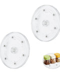 Clear 6 Inch Lazy Susan Turntable With Durable Ball Bearing Rotation For Spice Rack Kitchen Pantry Table Cake Display And Organization