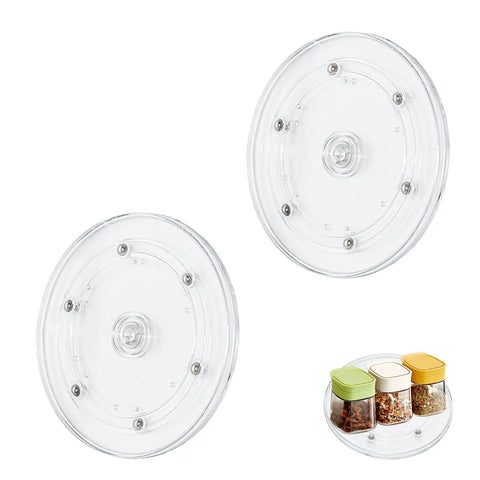 Clear 6 Inch Lazy Susan Turntable With Durable Ball Bearing Rotation For Spice Rack Kitchen Pantry Table Cake Display And Organization