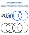 Beefed Up Hydraulic Log Splitter Cylinder Rebuild Seal Kit For 4.0 Bore X 1.75 Rod Fits Huskee Splitters Pack Of 11 Seals