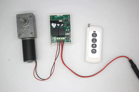 Remote Control DC Motor Speed Controller Beefy Torque 12V 24V PWM Stepless Variable Speed Switch 10A Wireless Controller