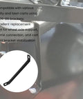 Beefy Front Support Axle Brackets For Utility Carts And Wheelbarrows Replacement Mounts Heavy Duty Steel in black finish