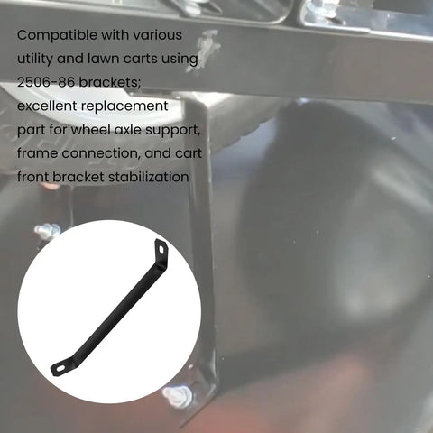 Beefy Front Support Axle Brackets For Utility Carts And Wheelbarrows Replacement Mounts Heavy Duty Steel in black finish
