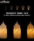 Handcrafted Selenite Lamp With Mountain Peak Design, dimmable bedside night light showcasing minimalist dimmer cord