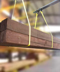 6 Ft By 1 In Lift Sling One Ply With Black Wear Guard Ends, 1600 Lb Vertical WSTDA Rating, lifting wood planks