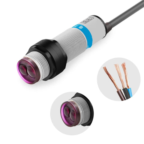 Through Beam Infrared Photoelectric Sensor With 5 Meter Sensing Range 3 Wire NPN PNP 10 30V DC Or 90 240V AC Dual Power IP65 Built To Last