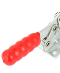 Built Tough Carbon Steel Horizontal Toggle Clamp with red handle for Woodworking Machines and Consoles Wearproof Heavy Duty Fixture