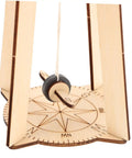 Close-up of floating compass in Stem Building Kit For 3D Compass Project Educational Science DIY Wood Craft Kit For Kids And Teens