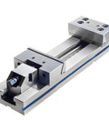 Killer Grip Bench Vise Engineered For Milling And Grinding Operations Featuring Stable Constant Clamping And Wide Jaw Opening For Tough Heavy Duty Workshop Projects 7 Inch, metal construction, side view.