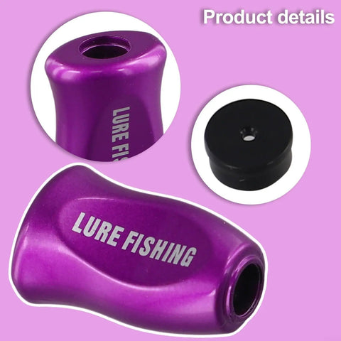 Lightweight Purple Fishing Reel Knob Handle Grip Replacement Parts For Baitcasting Reels And Water Drop Rods Ultimate ABS Upgrades, purple ABS knob