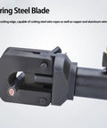 Close-up of Heavy Duty Hydraulic Cable Cutter For Rough Jobs With 30mm Cutting Capacity Steel Bar Shear Blade Detail