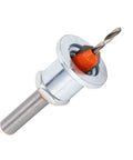 Rock Solid Countersink Drill Bit Set With Adjustable Depth showing a tungsten steel drill bit with hex shank for precision woodworking.