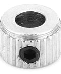 Close-up of Lockin Shaft Collar Kit 10 Pcs 5.1mm Electroplate Ferronickel Ring with hex screw for stable positioning