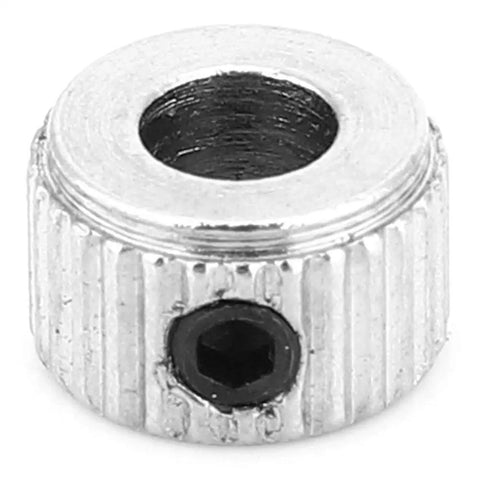 Close-up of Lockin Shaft Collar Kit 10 Pcs 5.1mm Electroplate Ferronickel Ring with hex screw for stable positioning