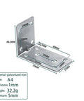 50 Pieces Steel L Shaped Right Angle Brackets Furniture Repair Plates Corner Braces Fasteners Set for shelves cabinets