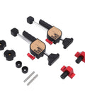 Adjustable Screw Clamp Kit for Workbench, 2 Piece Aluminum Alloy Bench Dog Clamp with Rubber Pad, 19mm Holes, Non Slip Grip