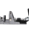 Heavy Duty Aluminum Pocket Hole Jig Kit With 3/8 Inch Ti Coated Drill Bit Straight Shot 15 Degree Alignment side view