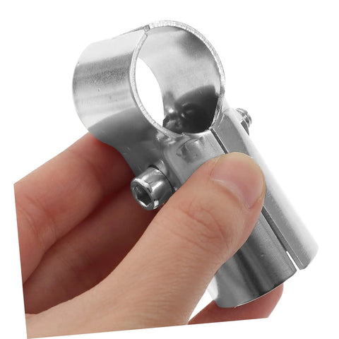 4 Pack Stainless Steel Pipe Fittings And Hose Clamps For Steel Tubing DIY Clip Tools Heavy Duty For Greenhouse Shelves End Rails Fences Clothes Racks Dog Kennels And Home Projects