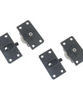 Two Set Sliding Cabinet Door Hardware ABS Plastic Wardrobe Pulley for cabinet barn door wardrobe closet, black, easy to install.