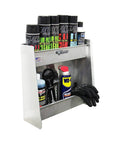 Compact Aluminum Storage Cabinet for Garage and Trailer Enclosed Organizer Holds Six Oil Quarts and Six Aerosol Cans Rugged USA Made