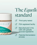 Hormone-Free Plant Based S-Equol Menopause Relief Supplement That Eases Hot Flashes, Relieves Muscle Aches, Bottle of 60 Tablets