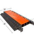 Three Channel High Profile Drive Over Cable Protector For Heavy Duty Loads Up To 28,420 Pounds With Polyurethane Construction