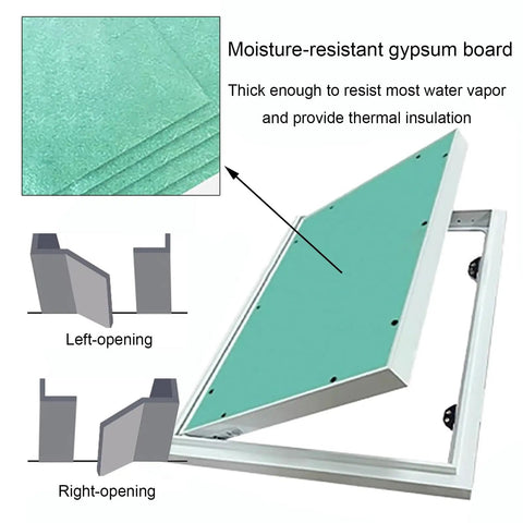 Solid As A Rock Drywall Access Panel 15 By 23 Inches Magnetic Push Latch with moisture-resistant gypsum board