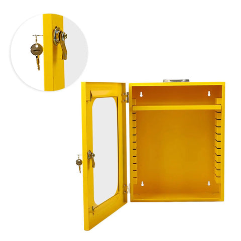 Lockout Tagout Station Wall Mounted Heavy Duty Built Tough LOTO Box Cabinet For Industrial Safety with open steel door