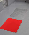 Durable Concrete Stamp Mat 19.69 by 19.69 Inch Seamless Texture Pad Made From Tough Polyurethane on concrete surface