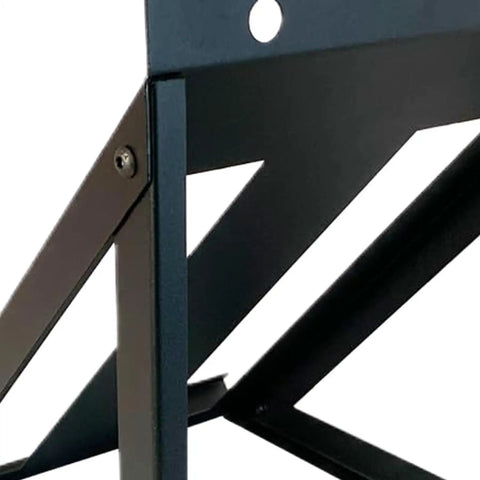 Close-up of the Space Saving Wall Mounted Tool Organizer For Circular Saw And Power Tools Handy Workshop Storage Rack corner.