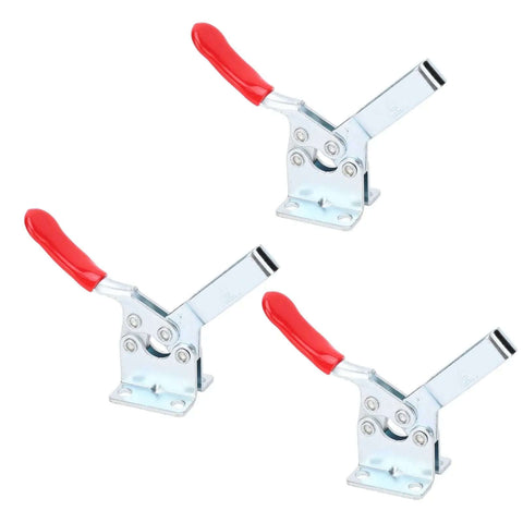 Vertical Toggle Clamp With Arrow Storage Case For Woodworking, Heavy Duty 90kg Clamping Force, 60 Degree Handle, M6 x 45 Screws