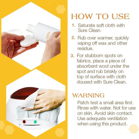 Wax Residue Remover For All Surfaces Pro Grade Cleaner To Quickly Knock Out Excess Wax From Wax Stations, Tools, And Warmers, Safe For Salon Use, 8 Fl Oz. Use guide