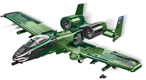 Armed Forces A-10 Thunderbolt II Warthog Aircraft Building Kit With 667 Pieces, 1 To 48 Scale, Displayed on Stand