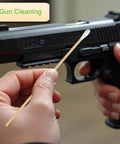 Long Wooden Cotton Swabs With Sturdy Wood Handles For Precise Cleaning And Makeup Application used for gun cleaning